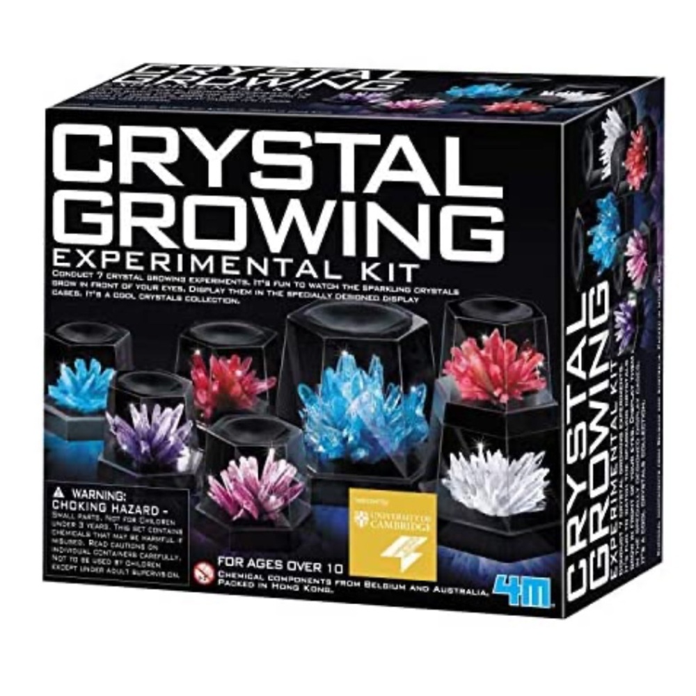 NEW 4M Crystal Growing Science Experimental Kit DIY STEM 7 with display cases